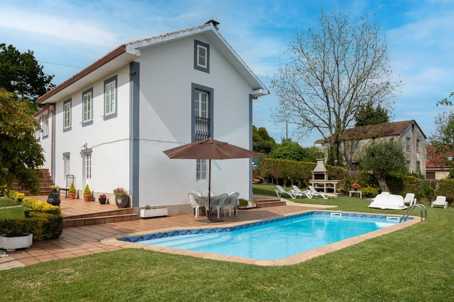 Casa Tarrio Con Piscina - Santiago De Compostela Villa Boqueixon Exteriör bild