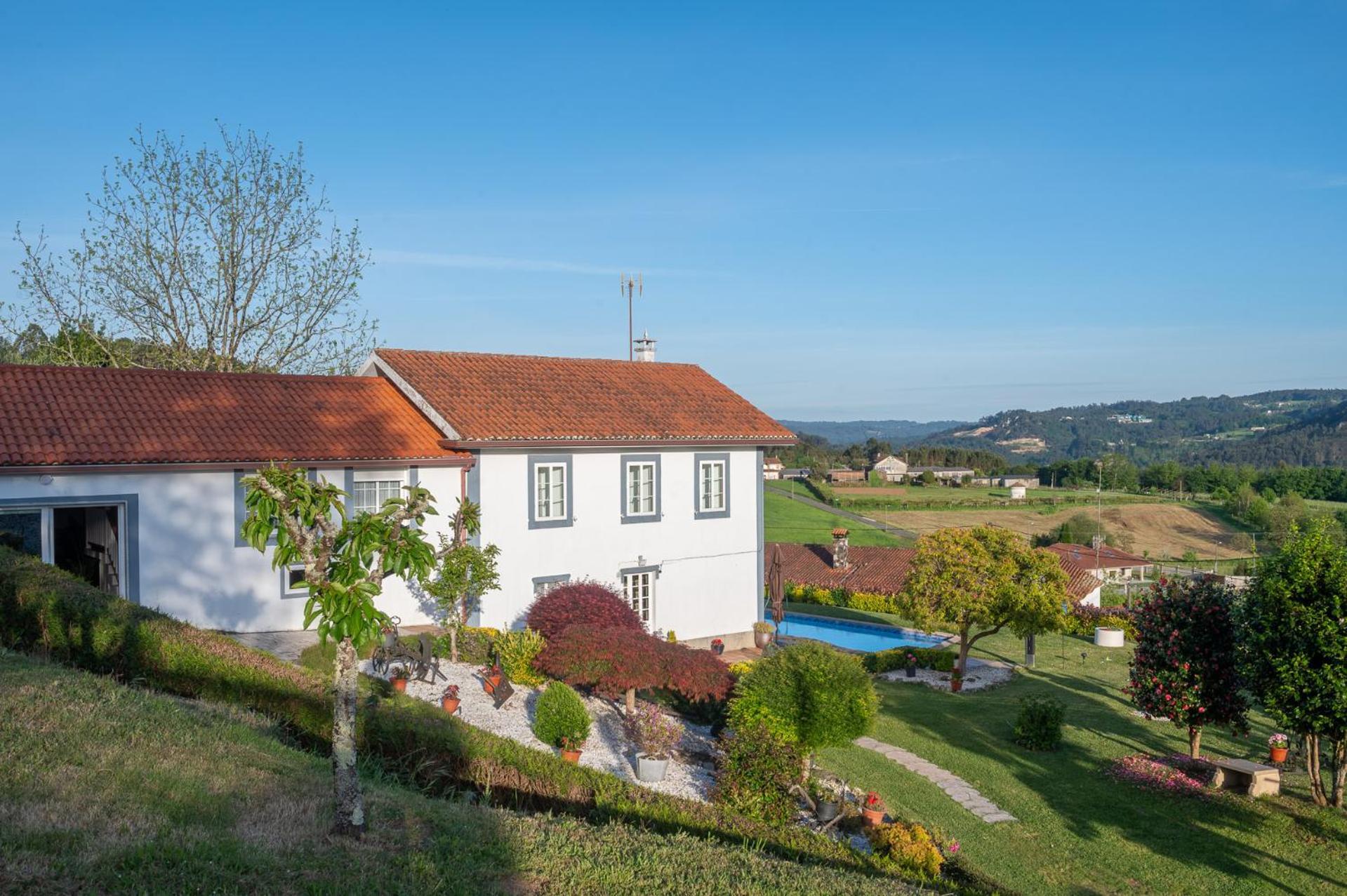 Casa Tarrio Con Piscina - Santiago De Compostela Villa Boqueixon Exteriör bild
